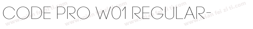 Code Pro W01 Regular字体转换